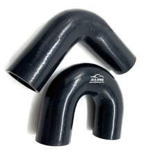 factory wholesale 180 degree elbow black color U shape elbow silicone hose 63